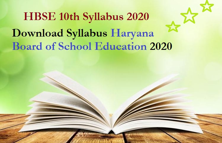 HBSE 10th Syllabus 2020 – Download Syllabus Haryana Board of School Education 2020