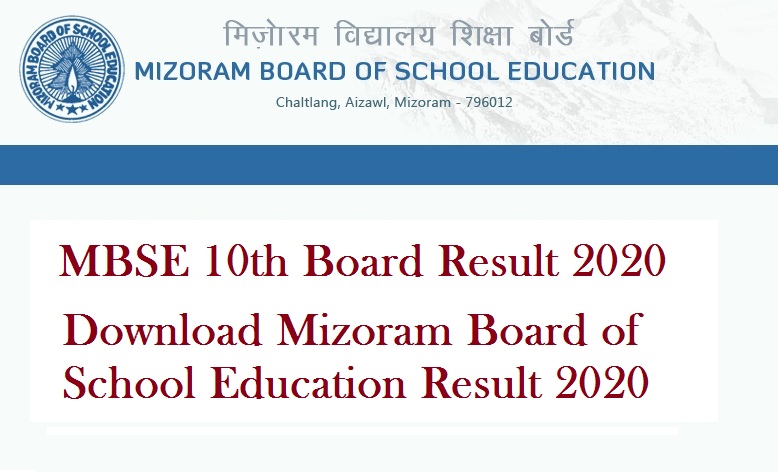 MBSE 10th Board Result 2020 – Download Mizoram Board of School Education Result 2020