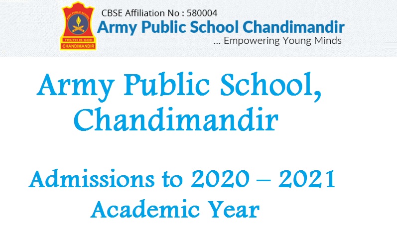 APS, Chandimandir – Admissions to 2020 – 2021 Academic Year
