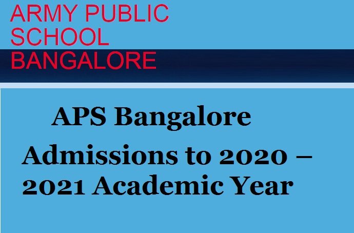 APS Bangalore – Admissions to 2020 – 2021 Academic Year